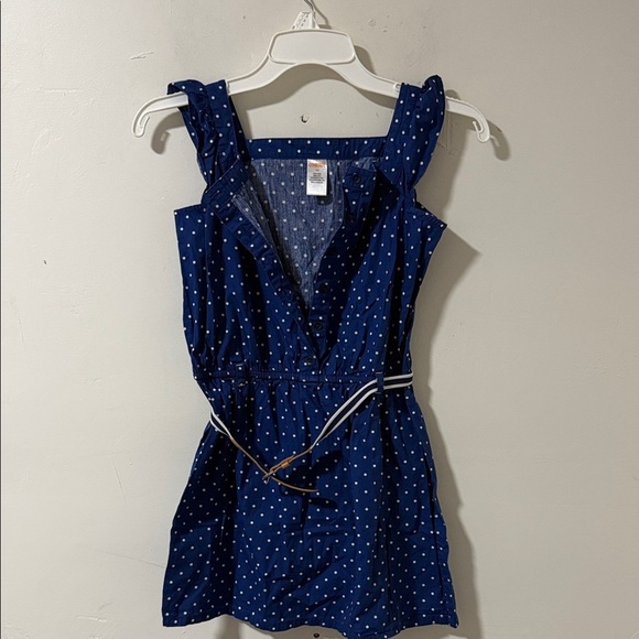Gymboree Other - Gymboree Navy Dress with White Dots and Belt